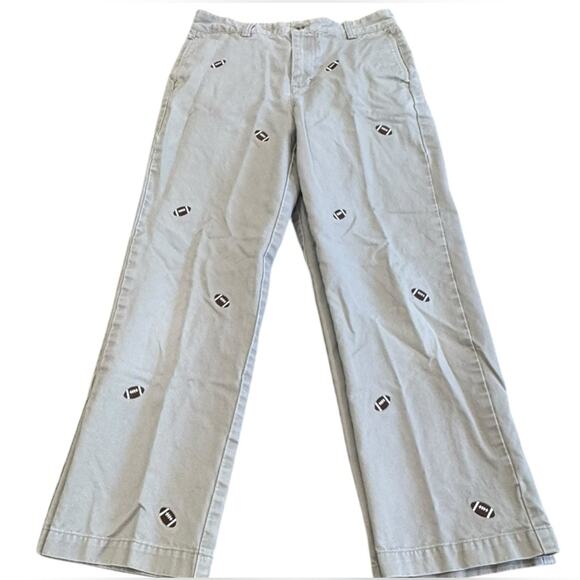 Vineyard Vines chino pants football embroidered khakis size 14 - Picture 8 of 8